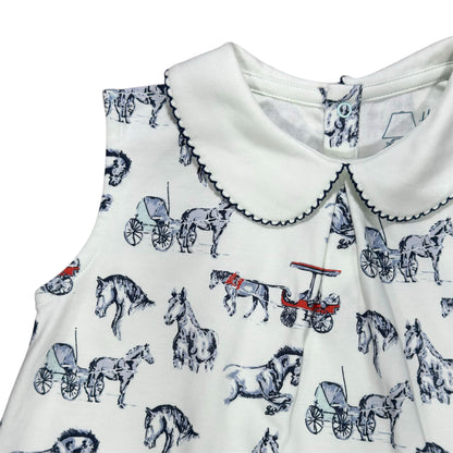 Horse Sketches Pocket Twirl Dress