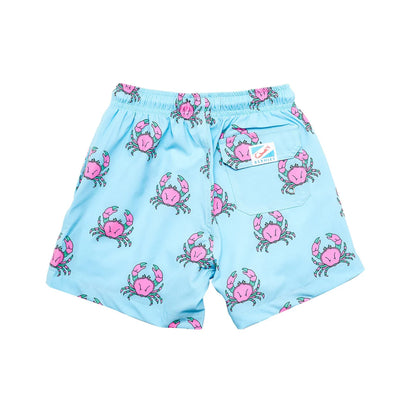 Pink Crabs lined Swim Trunks