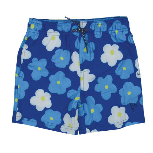 Blue Daisy Swim Trunks