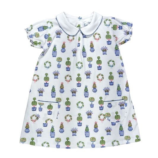 Spring Topiaries Pocket Twirl Dress