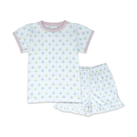 Lily Short Set - Seaside Sailboat