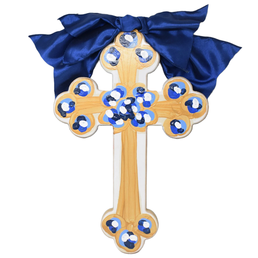 Hallelujah Cross Blue 18"