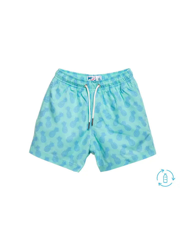 Pineapple Aqua Swim Trunks