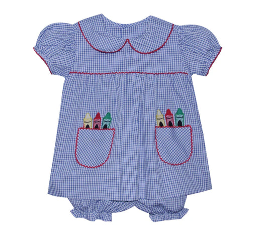 Royal Blue Reagan Crayon Bloomer Set