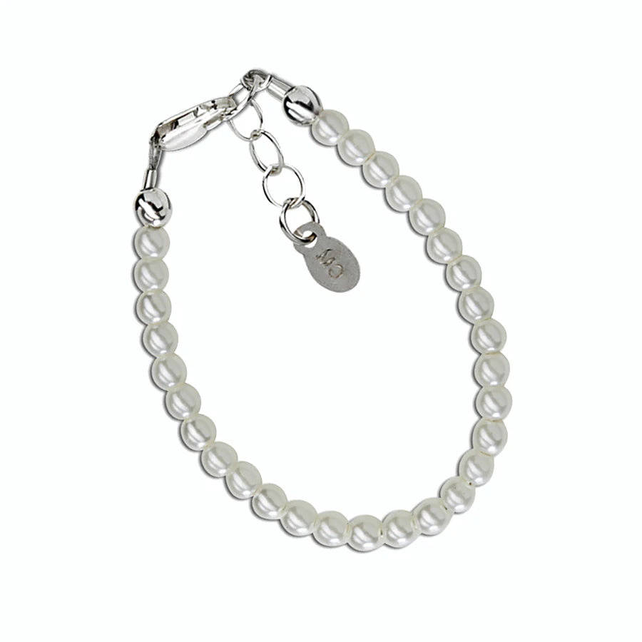 Sterling Silver Dainty Pearl Baby Bracelet