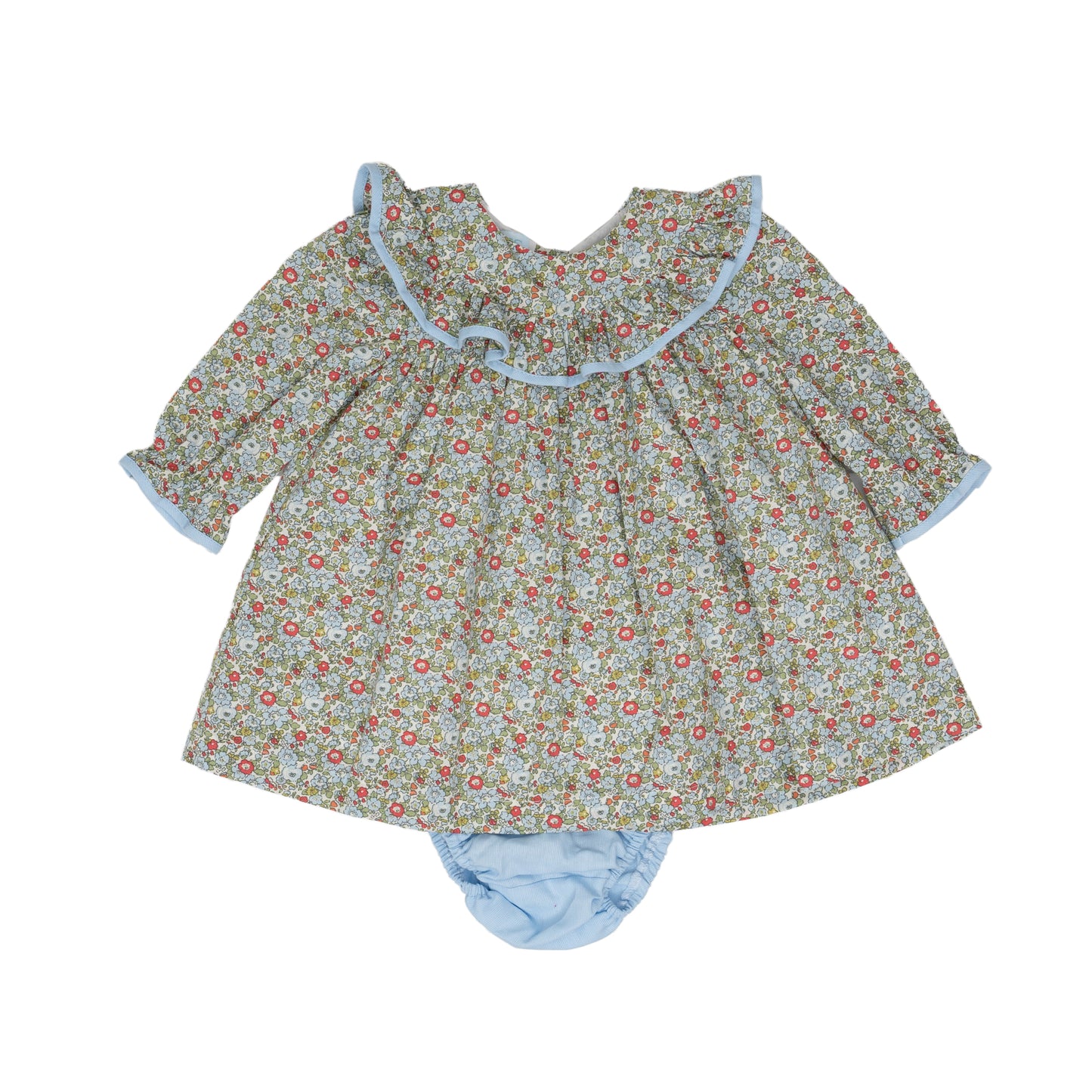 Layla - Green Blue Floral Bloomer Set