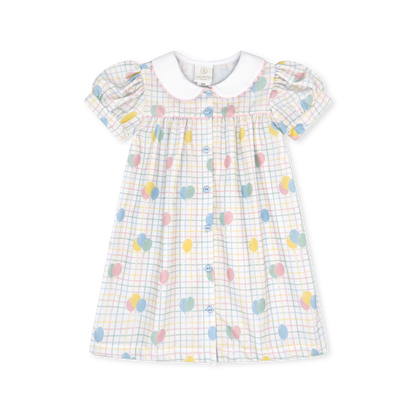 Breccan Dress - Party Time Balloon Plaid