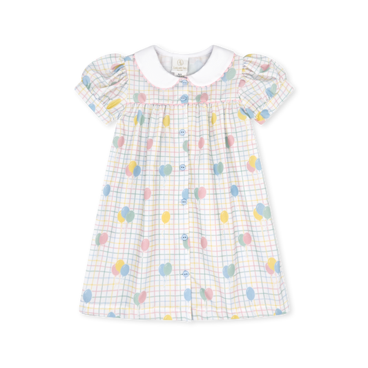 Breccan Dress - Party Time Balloon Plaid