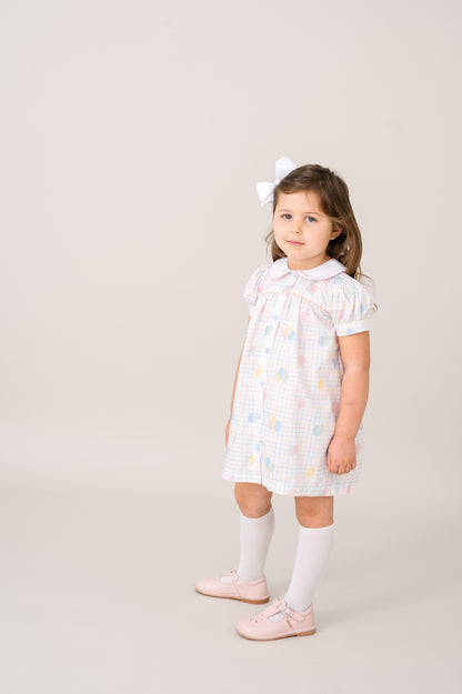 Breccan Dress - Party Time Balloon Plaid