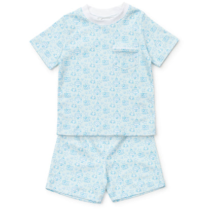 Charles Boys' Lounge Set - Sandcastles Blue