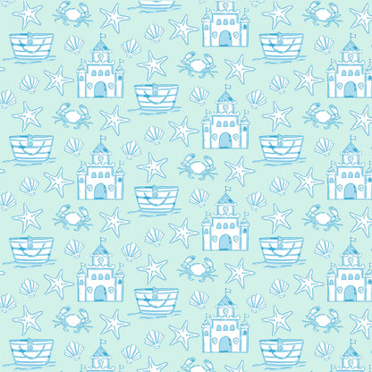 Charles Boys' Lounge Set - Sandcastles Blue