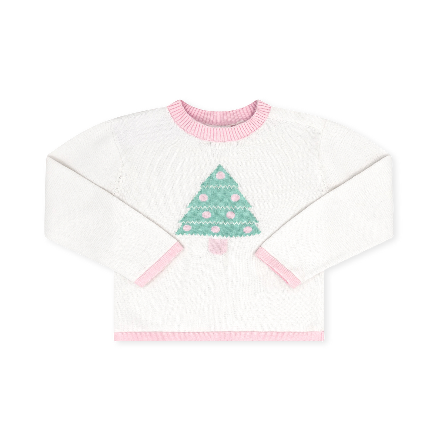 Cozy Up Christmas Tree Sweater - White