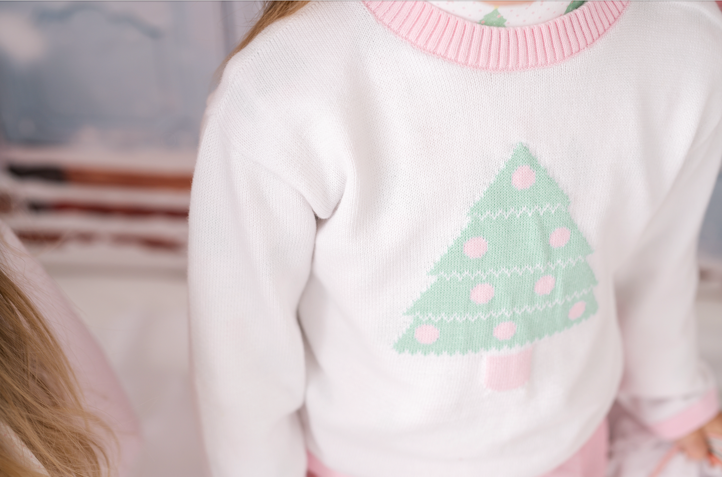 Cozy Up Christmas Tree Sweater - White