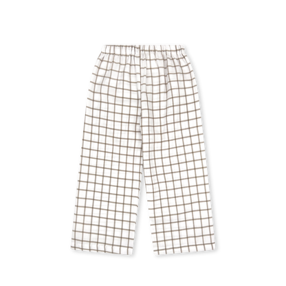 William King Street Windowpane Pants - Khaki